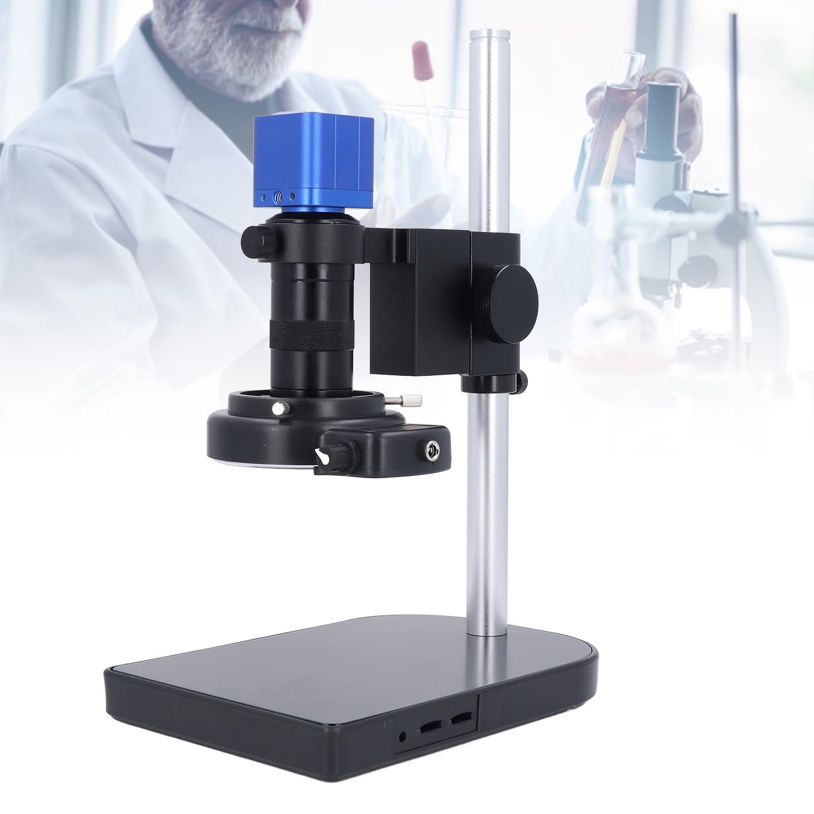 ViaGasaFamido Eye Elettronico 24 MP con Base Regolabile e 130x Ingrandimento, Supporto Software Completo per le Vittorie XP 7 8 10, Ideale per L'analisi di Laboratorio e L'uso Dell'istruzione