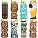 Tiki Bicchieri Set di 8 - Tiki Tazze Grandi Bicchieri da Cocktail Colorati in Ceramica, Decorazione per Feste Esotiche, stoviglie da Bar,Hawaiian Cocktail Drink Mug