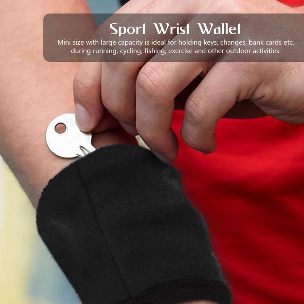 Milltrip Sports Wristband Wallet - Breathable Wrist Bag for Running, Cycling, Gym - Holds Cash, Cards, Keys - Lightweight Sweatband for Men & Women - Ideal for Basketball, Soccer, Tennis, Yoga