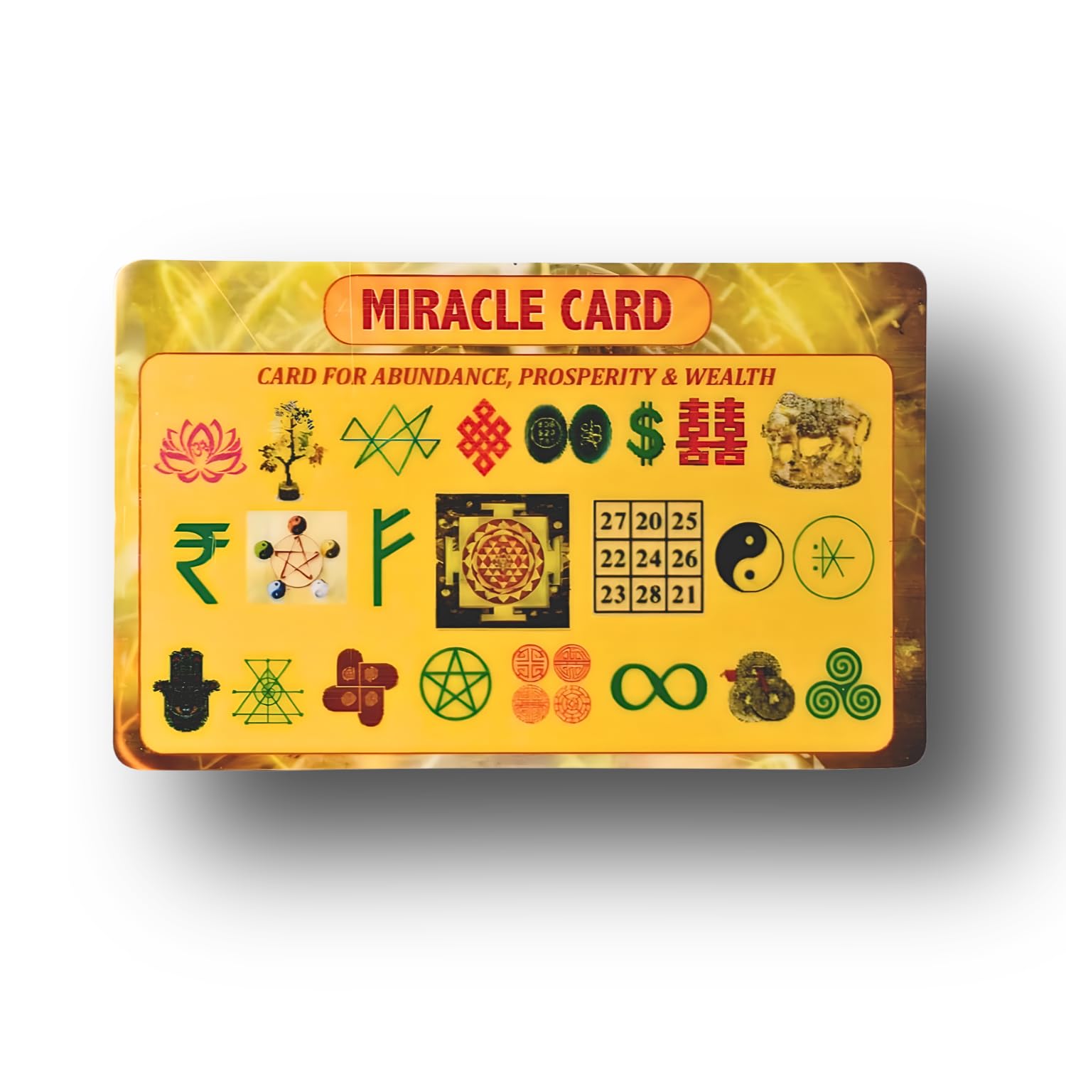 Miracle Energy Yantra Card for Abundance, Health, Wealth, Success & Prosperity | Energized Angelic Symbols, Sacred Geometry, Reiki, Vastu & Feng Shui Wallet Card-image-22