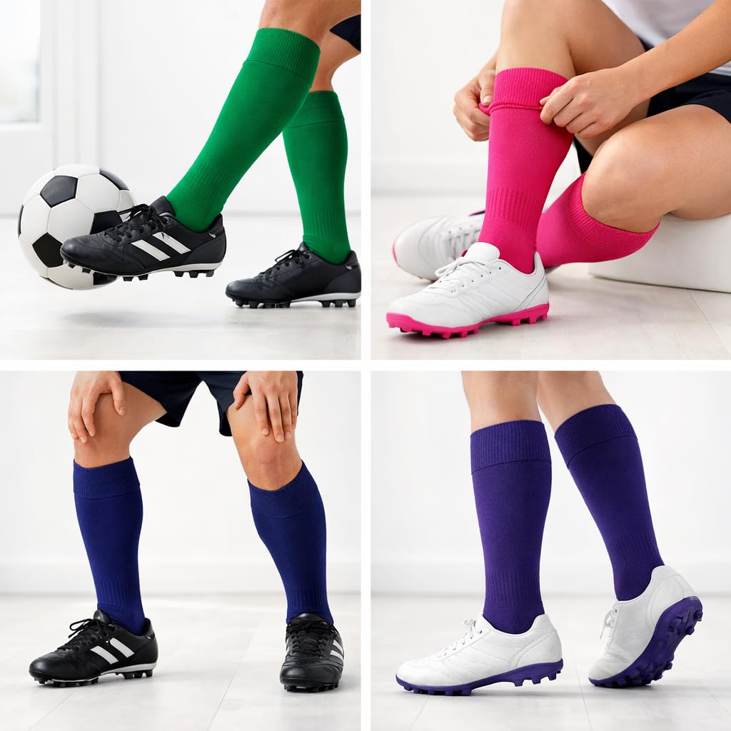 Calze alte al ginocchio bambino EU37 antiscivolo antisudore calcio hockey rugby 1STLY Fitness