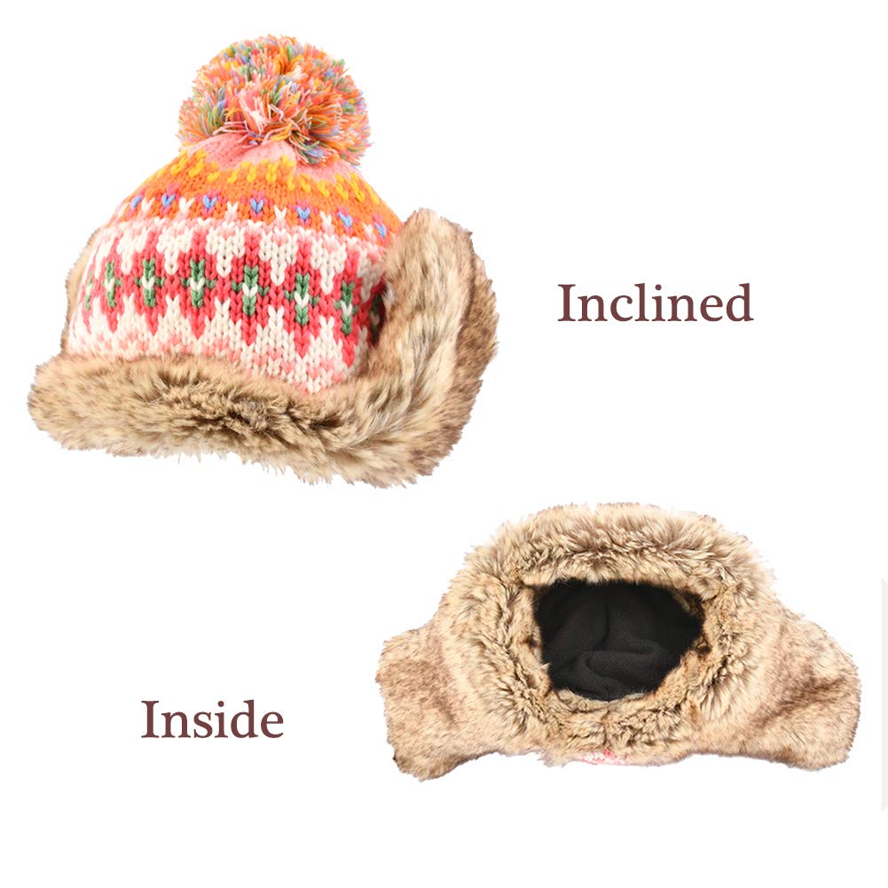 Gorro de Punto Gorro de Invierno cálido para niños y niñas Gorro para niños pequeños Gorro con pompón, 6-9 años Household faucets