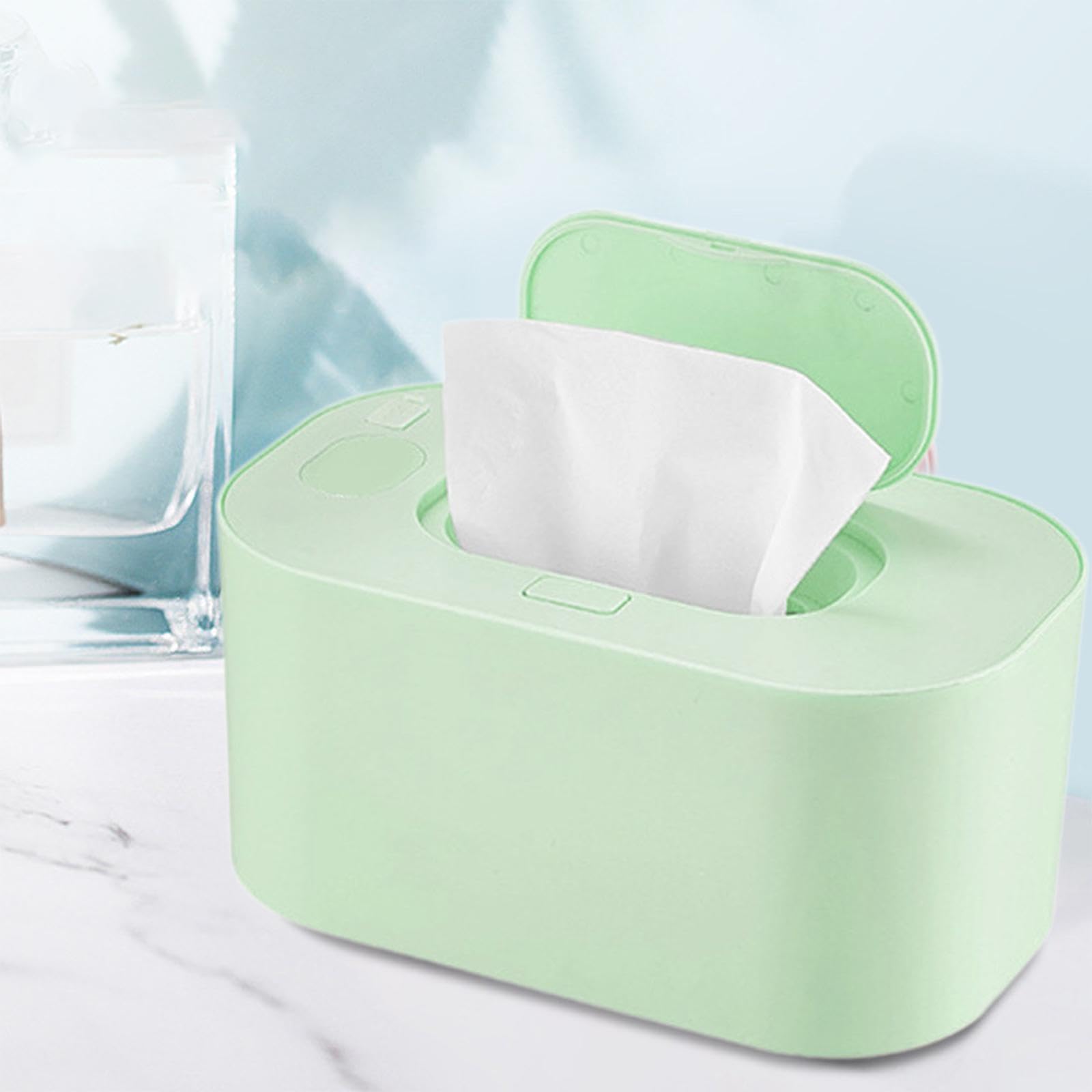 Generic Scalda Salviettine, Scalda Carta Igienica, Dispenser Termico per Salviettine Umide Calde, Scatola di Salviettine Riscaldate per Uso Esterno, Verde, Taglia unica bambino