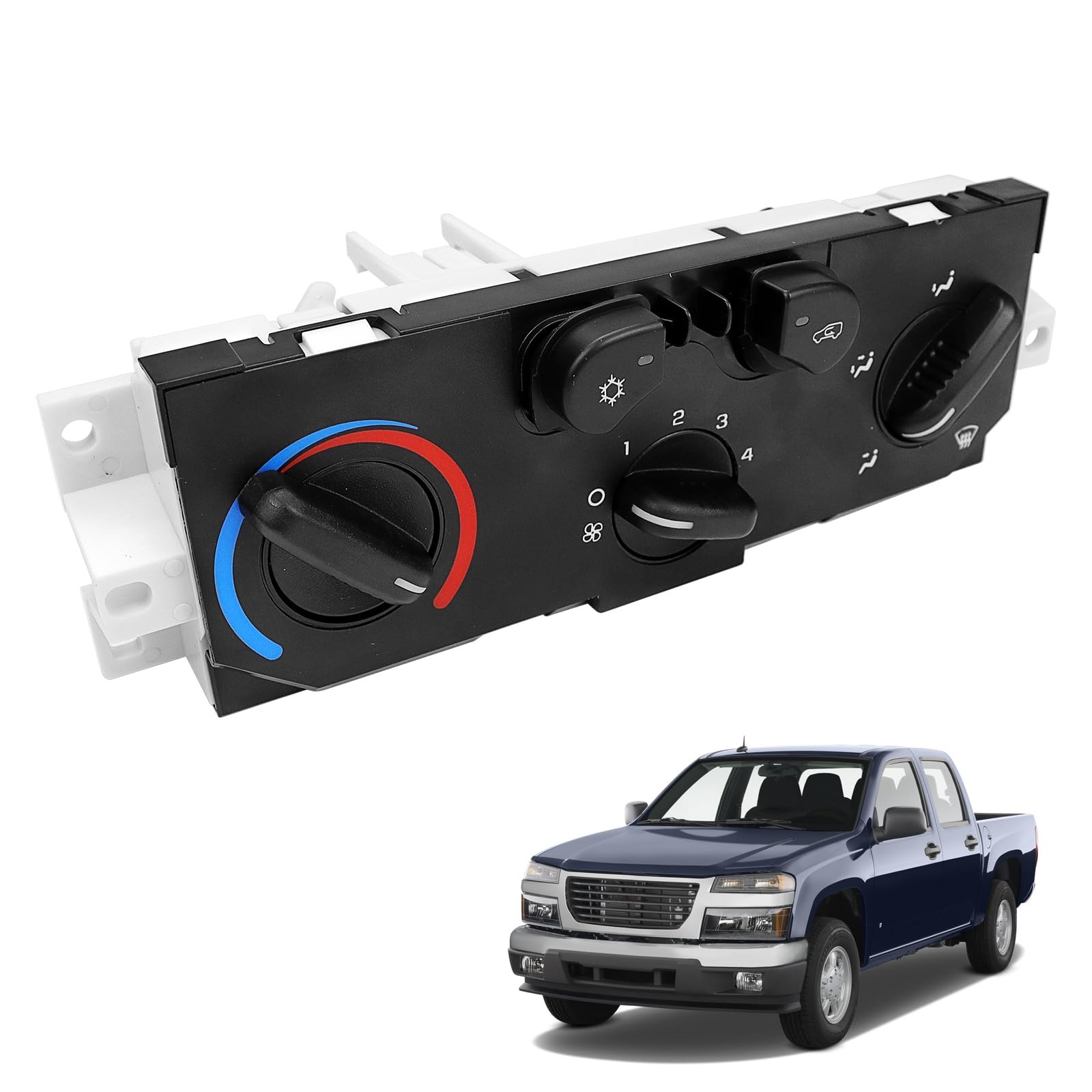Photo 1 of 15221922 A/C Heater Climate Control-Module - Switch Panel Compatible with 2004-2012 Chevy Colorado GMC Canyon Replaces 1573870 25841856 15113185 15238515 15858833 1573156 1573204