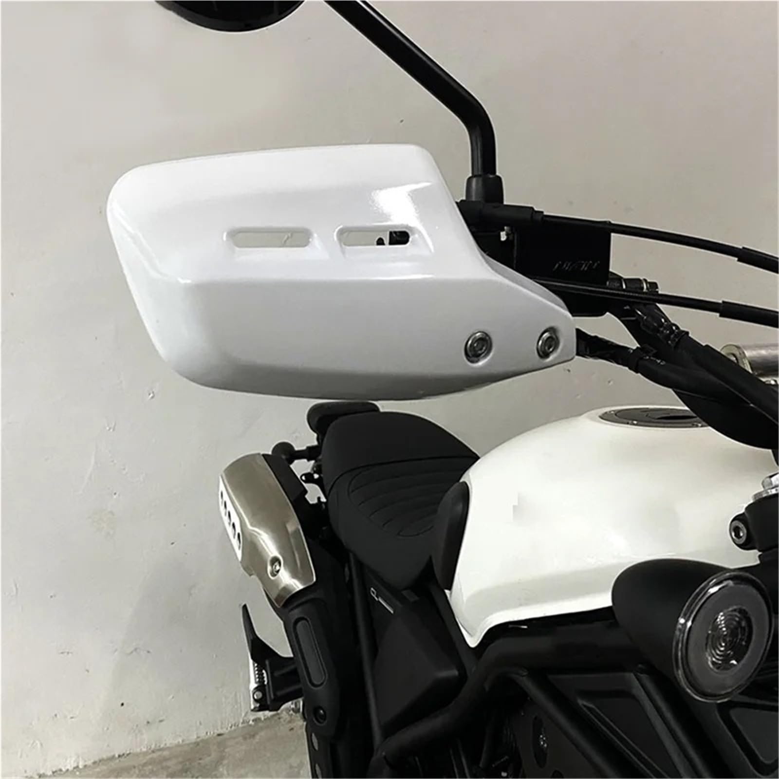 Motocyklowe ochraniacze na dłonie Pasuje do Honda CL250 500 300 2023-2025 motocykl przednia szyba osłona dłoni Protector jelca tarcza(White)