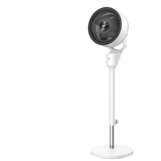 Dreo Fan for Bedroom, 80° Oscillating Standing Fan, 25dB Quiet, 80ft Pedestal Fans for Home Office, 90° Manual Vertical, 3 Speeds, Remote, 34-41" Adjustable Height, Air Circulator