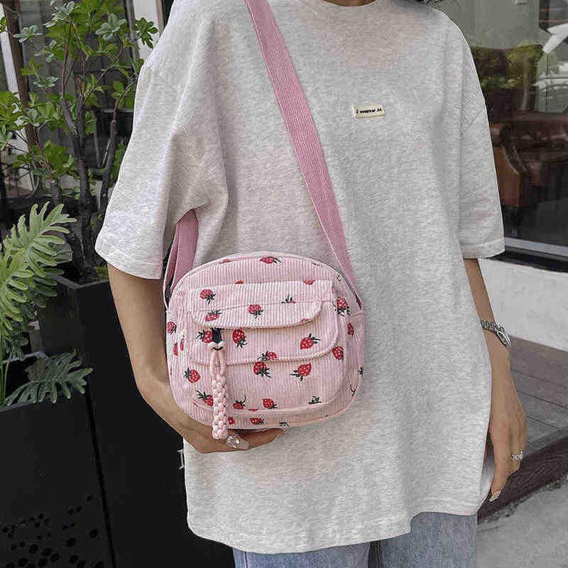 Bolso Tote de Pana Rosado para Mujer miniatura 5