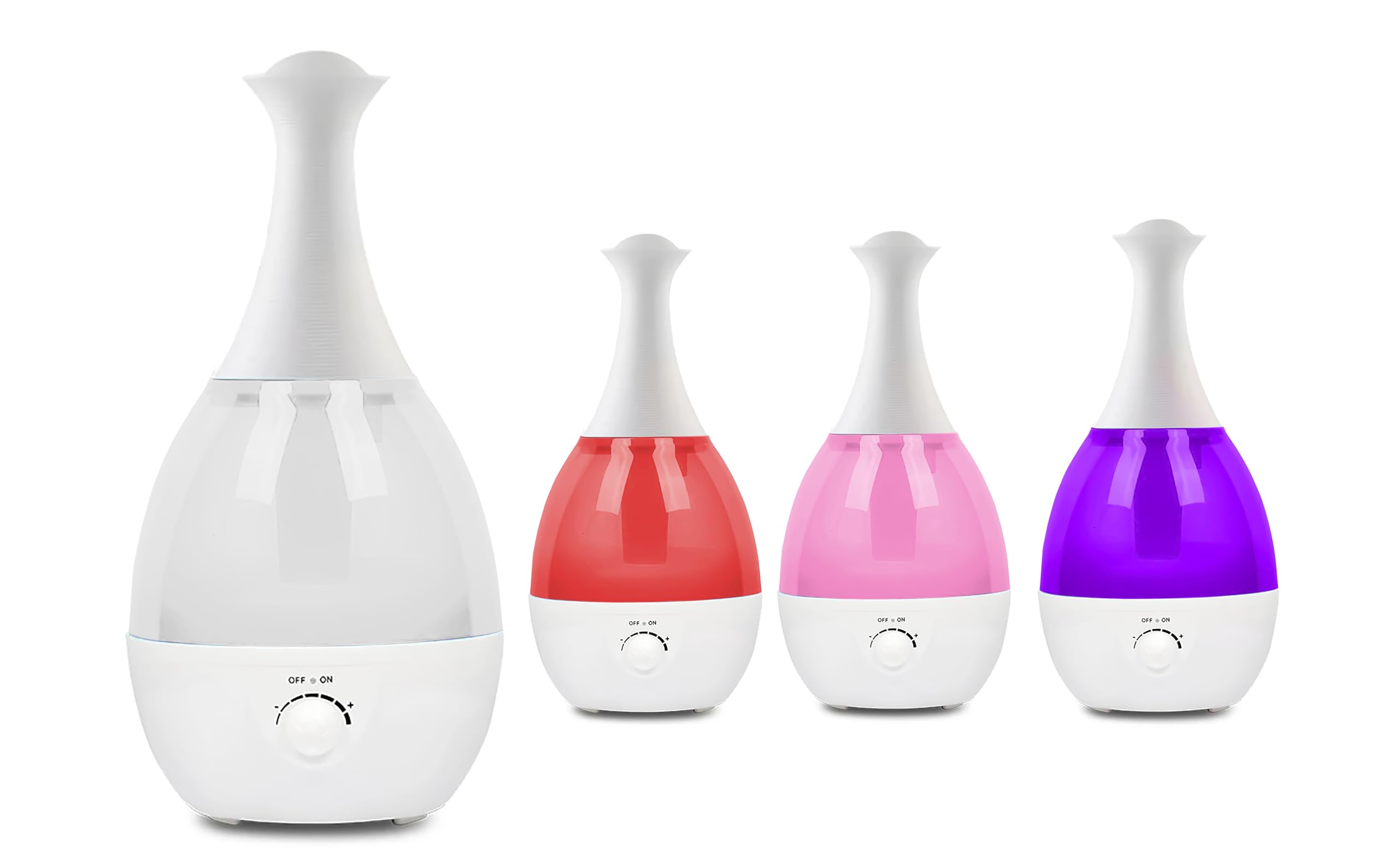 Mobigon 2.6 Litres Cool Mist Ultrasonic Humidifier with Essential Oil Diffuser, Super Quiet 360° Nozzle, Colorful Night Light, Auto Shut Off & UV Light (Orange)