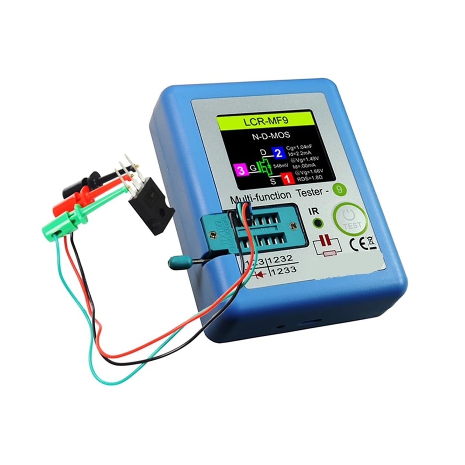Probador De Transistores Con Multímetro Y Pantalla TFT LCD