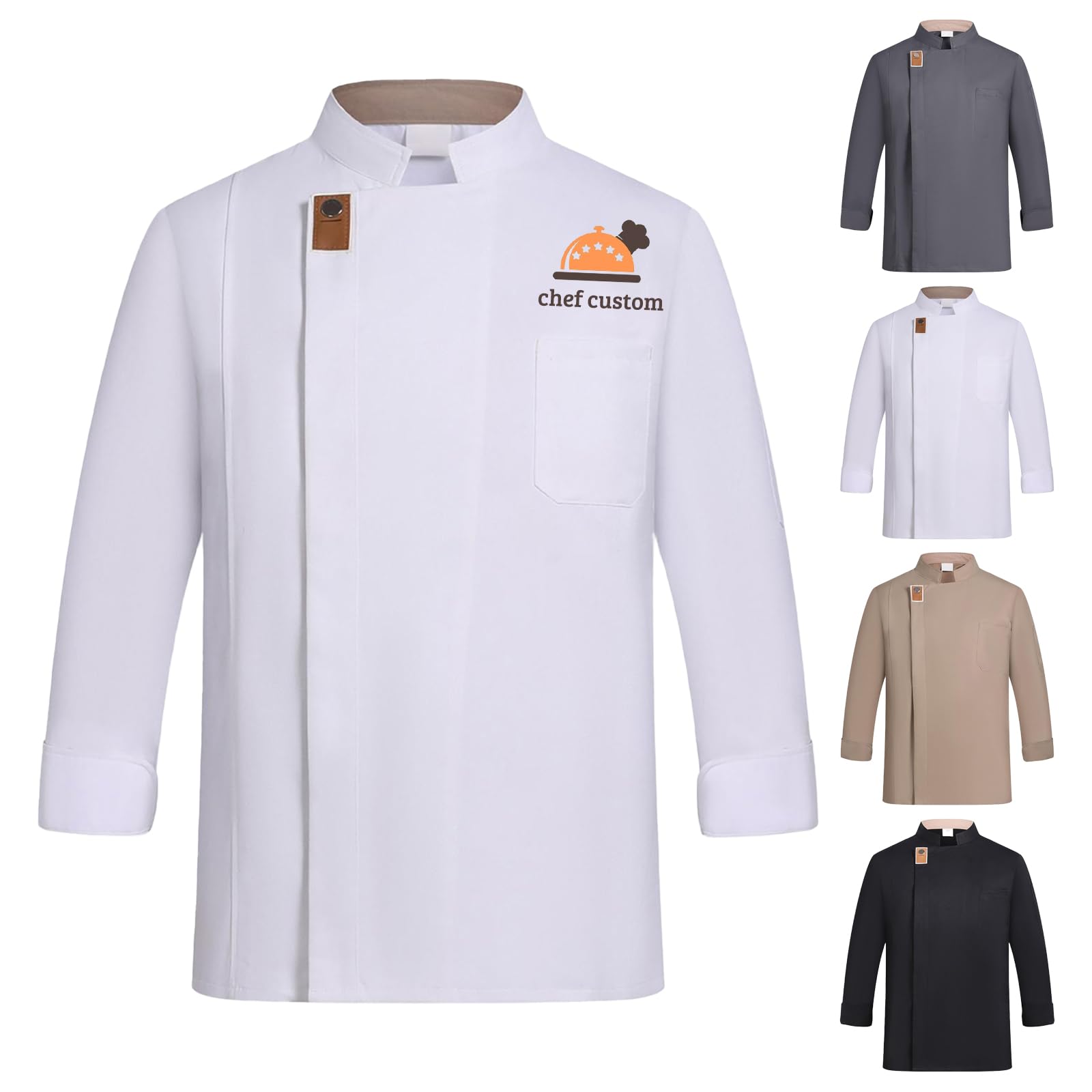 Generisch Kochjacke Herren Personalisierte Kochuniformen Kochjacke Damen Koch Kostüm für Hotel-Küchen-Restaurant-Kochschule