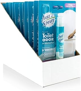 Just a Spray Personal Toilet Odor Eliminator, Ocean Mist, 9ml 12-pack 108 ml Ocean Mist