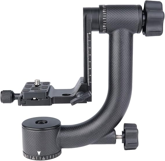 YLU A19 Carbon Fiber DSLR Camera Gimbal Tripod Head