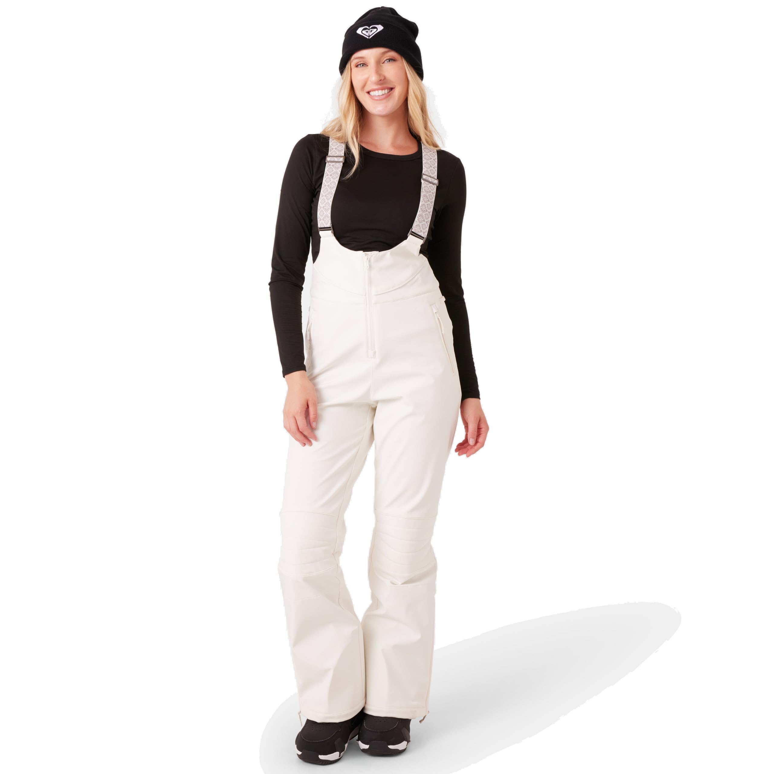 Roxy womens Summit Softshell Bib Pants – 15k Waterproof Slim Fit Snow Bib, Stretch Fabric, Knee Padding