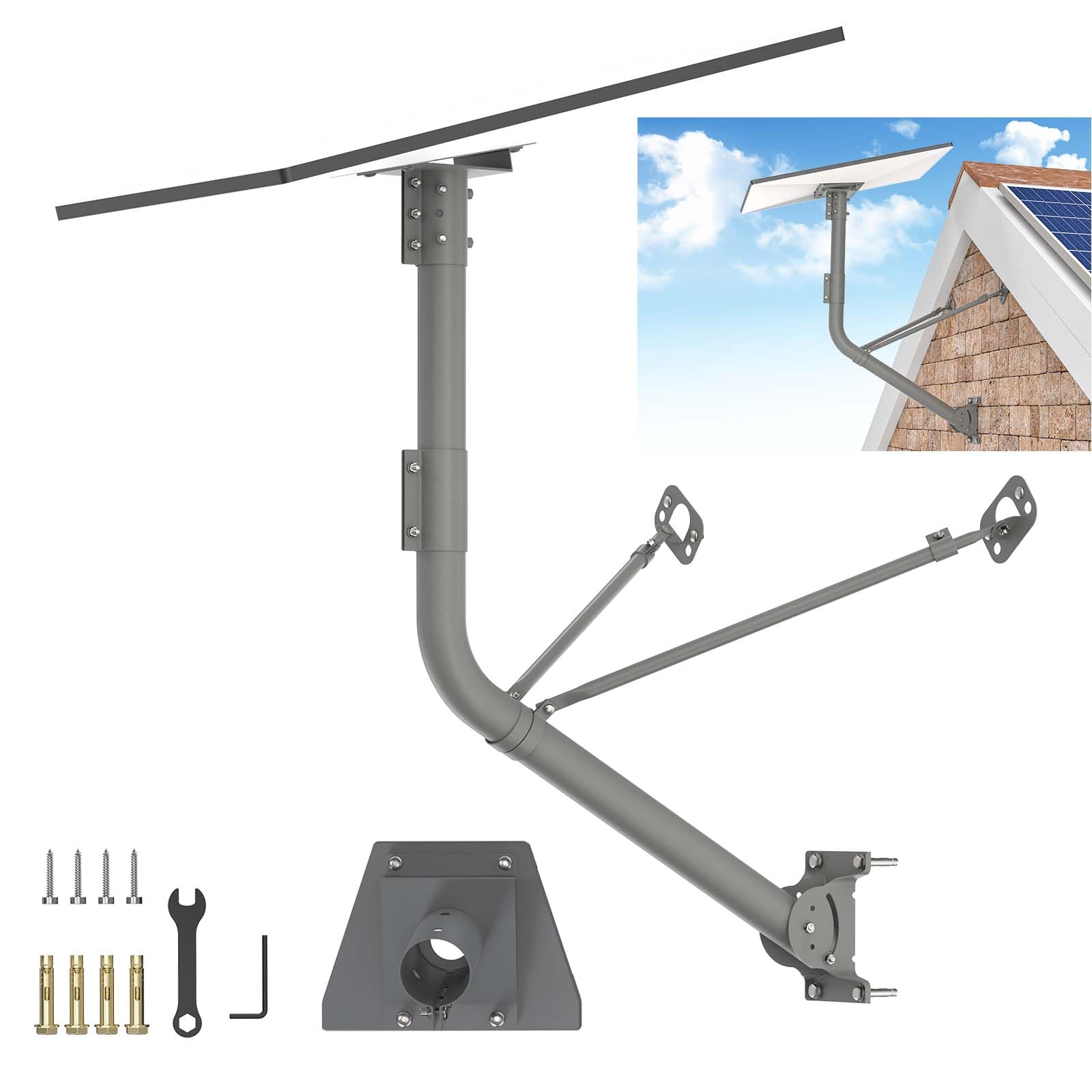 Starlink Gen 3 Mount with Pipe Adapter-Heavy Duty Starlink Mounting Kit, Compatible with V3 Starlink Standard Dish, Long Wall Mount, Starlink Installation Accessories