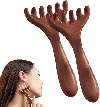 Fodeuxp Six-Claw Fishtail Massage Comb, 2025 New Manual Scalp Massager Therapy Comb Massager Tool for Scalp Eye Facial Neck Shoulder, Gua Sha Comb Gift for Women Men 2 Pcs