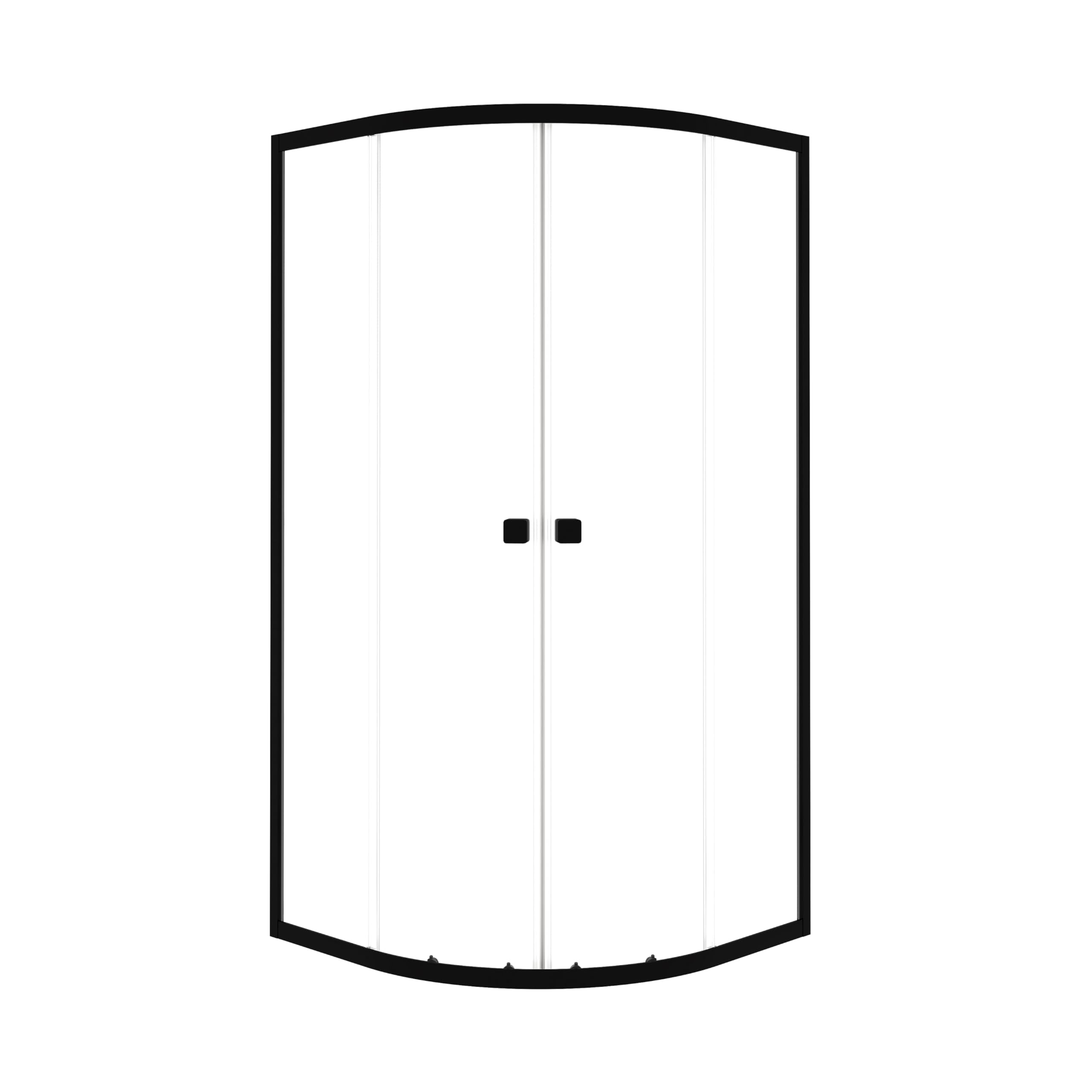 Kabina prysznicowa 90 x 90 x 190 cm – drzwi przesuwne, szkło bezpieczne ESG 4 mm, czarna, wysokiej jakości profile aluminiowe, wysuwane drzwi, zamknięcie magnetyczne, łatwy montaż, bez brodzika