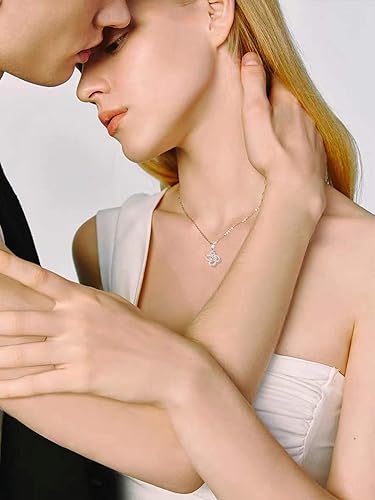 Miniatura 3 de Long tiantian Collar para novia, collar con colgante de plata para mujer, collar para ella, de novio, día de San Valentín, regalos para novia,