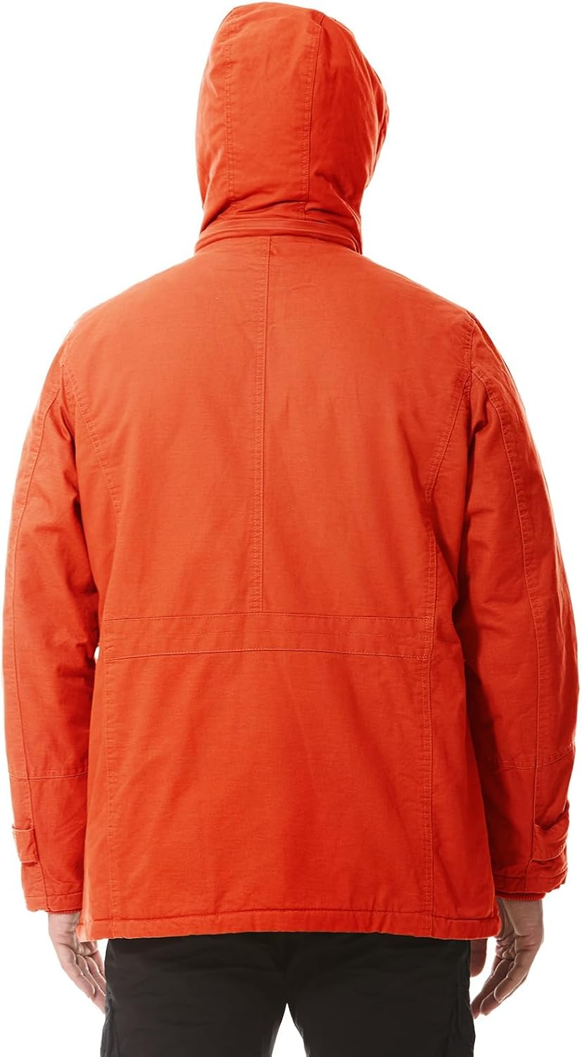 Mens Jacket Winter Casual Fleece Lined Cotton Thick Military Tactical Hooded Work Coats with Cargo Pockets - Image 3