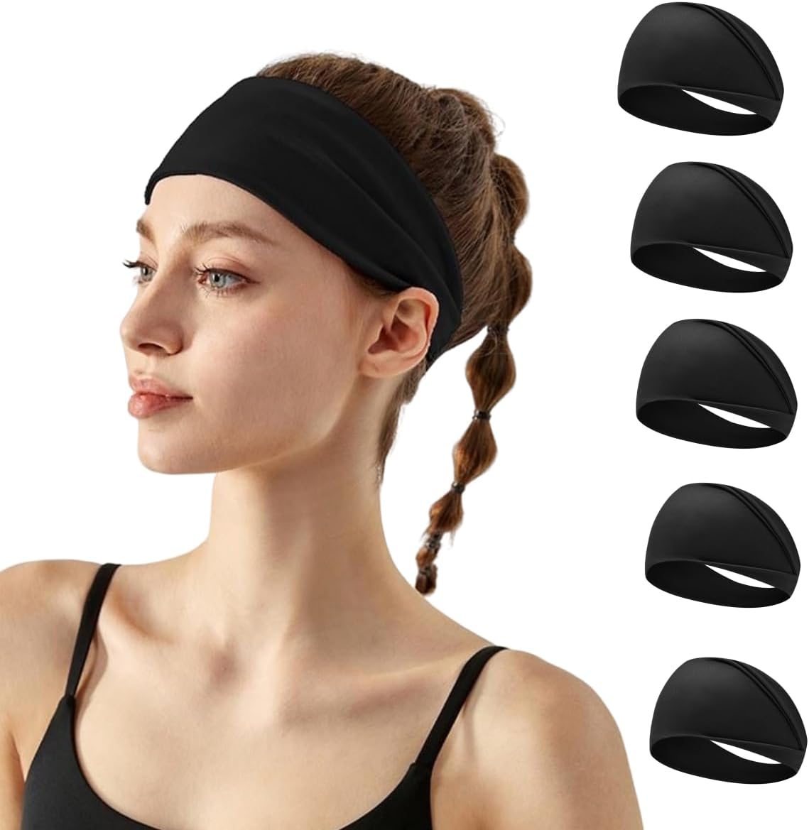 Sport Headbands for Men and Women Sweatband Headbands for Yoga,Running,Basketball Wocking Out and Performance