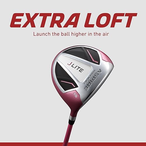 Vista 34 de Aspire X-Lite Super Performance Junior Golf Club Set - Right-Handed Kids Golf Set with Driver, Hybrid, 7 Iron, Putter, Stand Bag & Headcovers Naranja