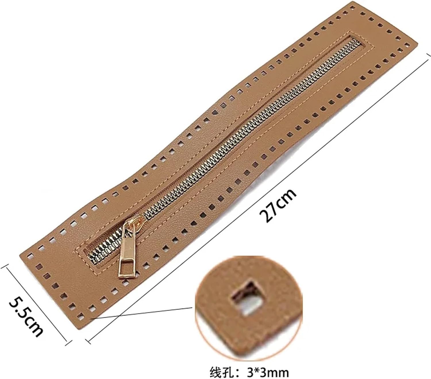 15pcs DIY Zipper for Woven Bag PU Leather for Accessories Clothing Soft Zippers(Blue)