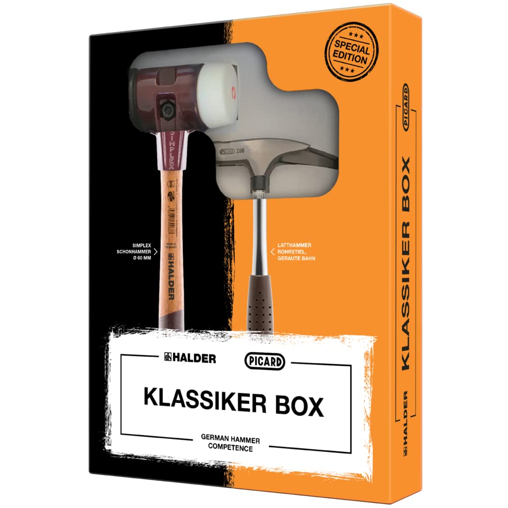 HALDER & PICARD Klasyczne Pudełko SIMPLEX Młotek z Miękkim Bijakiem Ciesielski Bundle
