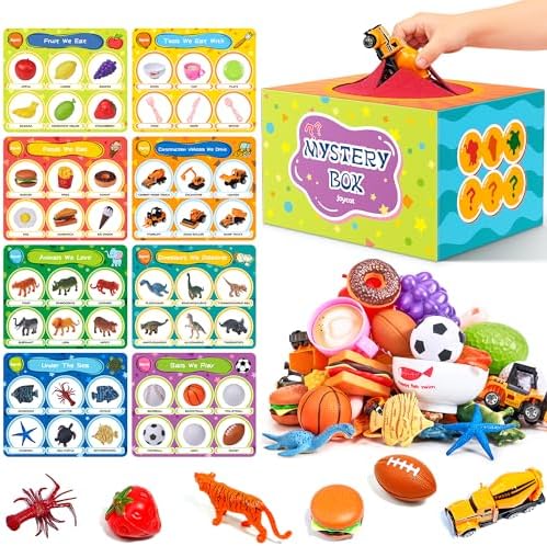 JoyCat Montessori Sensory Sorting Box with 48 Objects for Kids Ag...