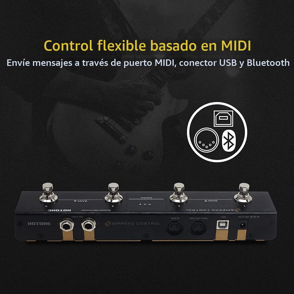 Amazon.com: HOTONE Pedal controlador de pie MIDI Bluetooth Ampero