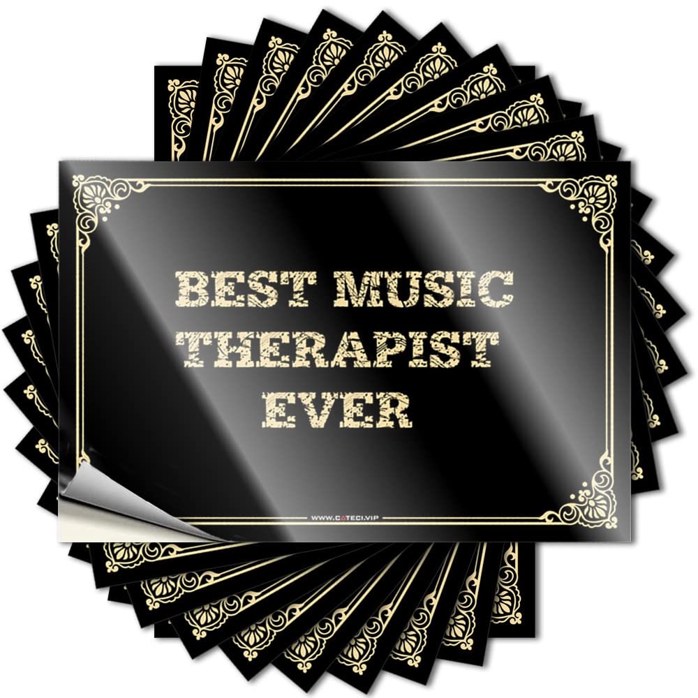 Half Decals, Gaming Room Accessories Tumbler Best Music Therapist Ever | Funny Quote Gamer Decals(12X18CM)