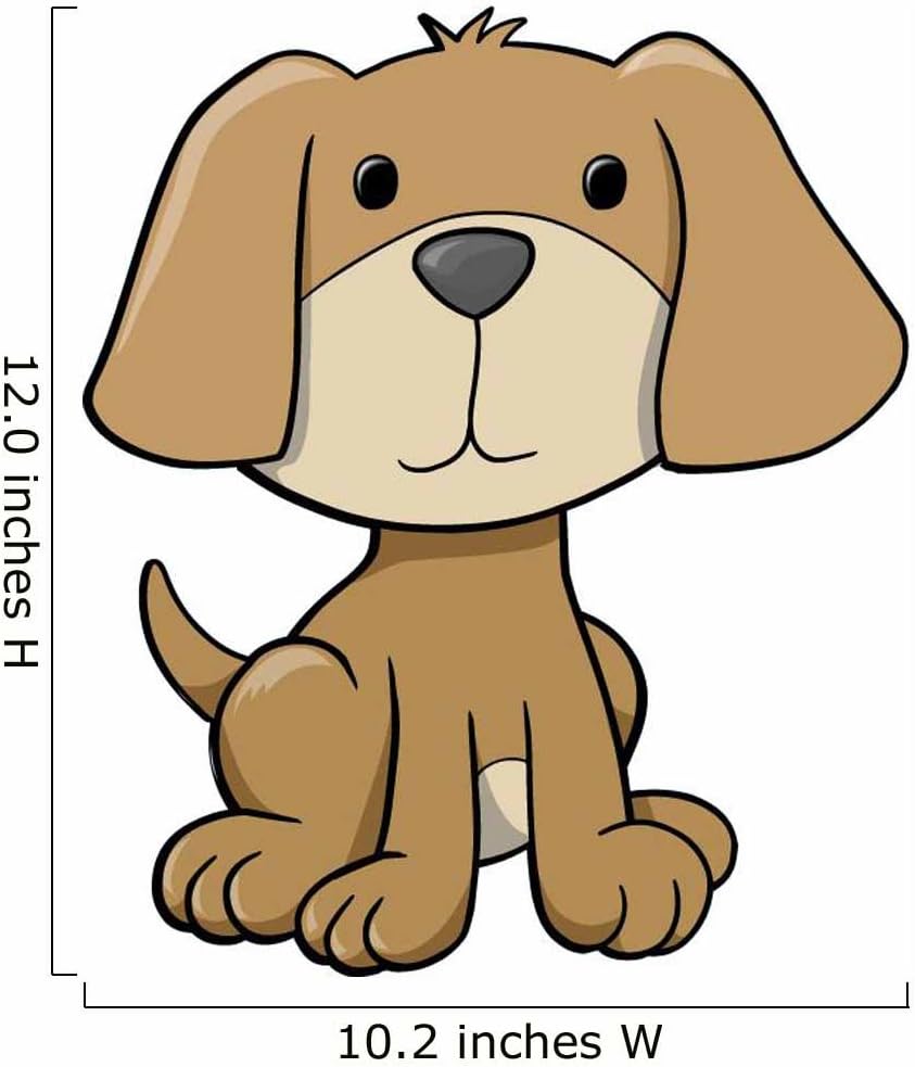 Wallmonkeys WM216002 Cute Little Puppy Wall Decal Peel and Stick Graphic (12 in H x 9 in W)