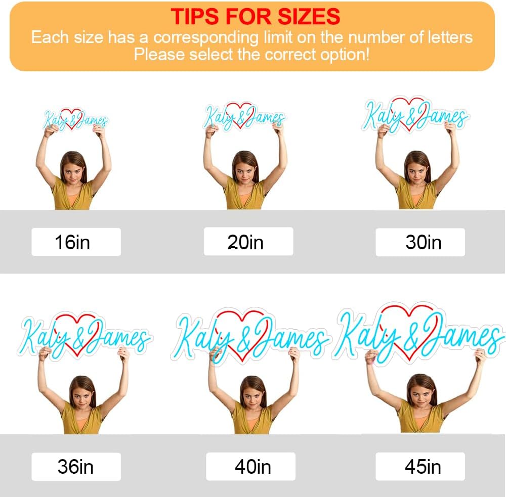 Custom Neon Signs Personalized Neon Sign Customizable for Wall Decor Dimmable Led Neon Sign for Wedding Bedroom Birthday Gift Name Neon Lights