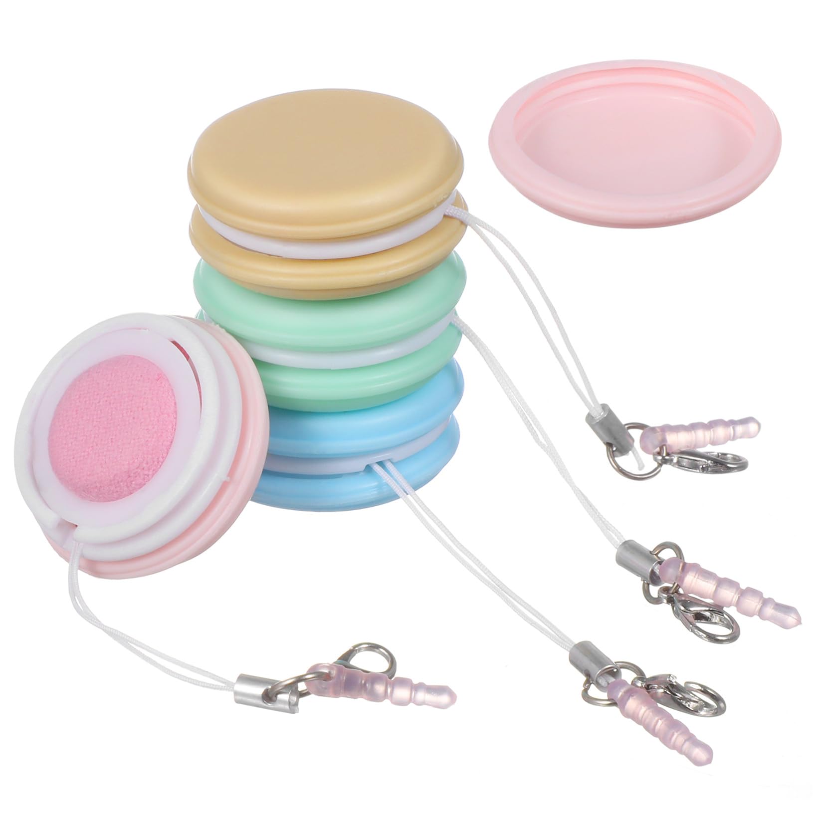 ULTECHNOVO 4pezzi Panni Detergenti per Schermi di Telefono Salviette Portatili con Cordino Portachiavi Microfibra e Spugna per Pulizia Versatile Compatte e Facili da Colore Casuale