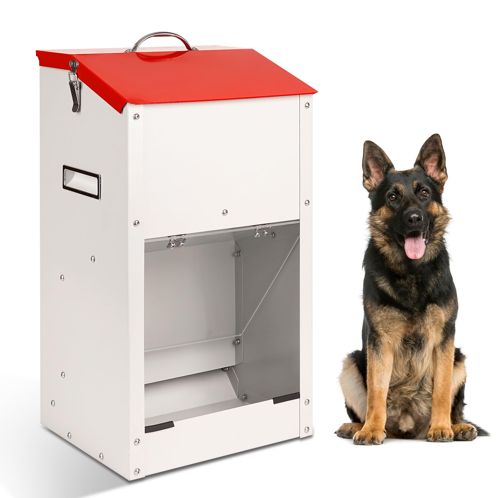 Svauoumu Comedero Automático para Perros, Comedero de Gravedad para Perros de Exterior con Capacidad de 25lb, Comedero de Recarga para Perros Grandes de Viaje