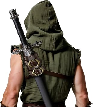 HOMELEX Faux Leather Back Sword Frog Holster