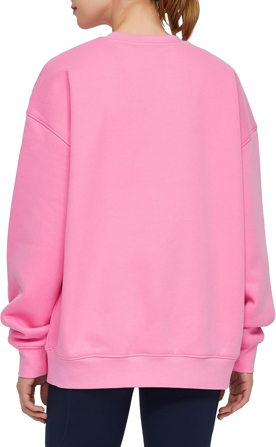 THE GYM PEOPLE Womens' Fleece Crewneck Loose fit Soft Oversized Pullover Sweatshirt - Image 4