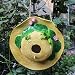 Manualidades de mesa Creativo decoraciones del jardín Patio Balcón Decoración del sombrero de paja de aves al aire libre de la simulación rural Nido Decoración colgante Decoración de la oficina, decor