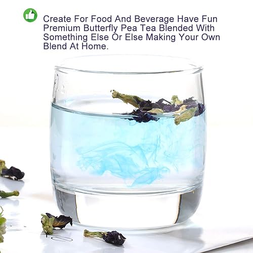 Miniatura 7 de Plant Gift Té de flores de guisante azul seco, flores comestibles, flores de guisante azul seco (Clitoria Ternatea), flor de guisante de dragón,