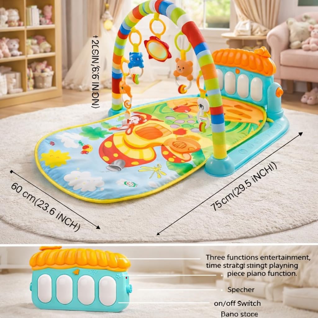 ToysBuddy Kick and Play Multi-Function ABS High Grade Plastic Piano Baby Gym and Fitness Rack Products 5