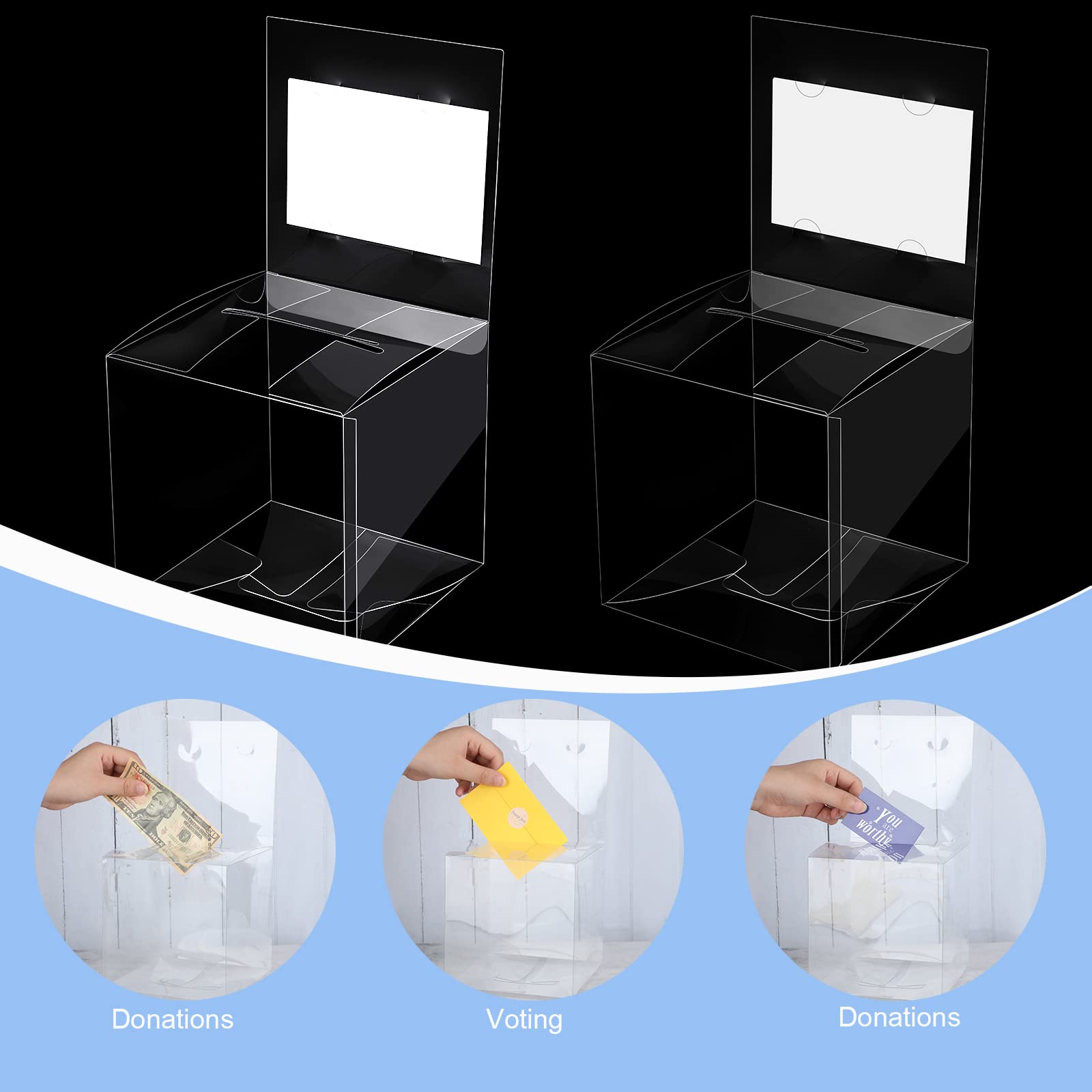 Snapklik.com : Eersida 20 Pieces Clear Raffle Boxes