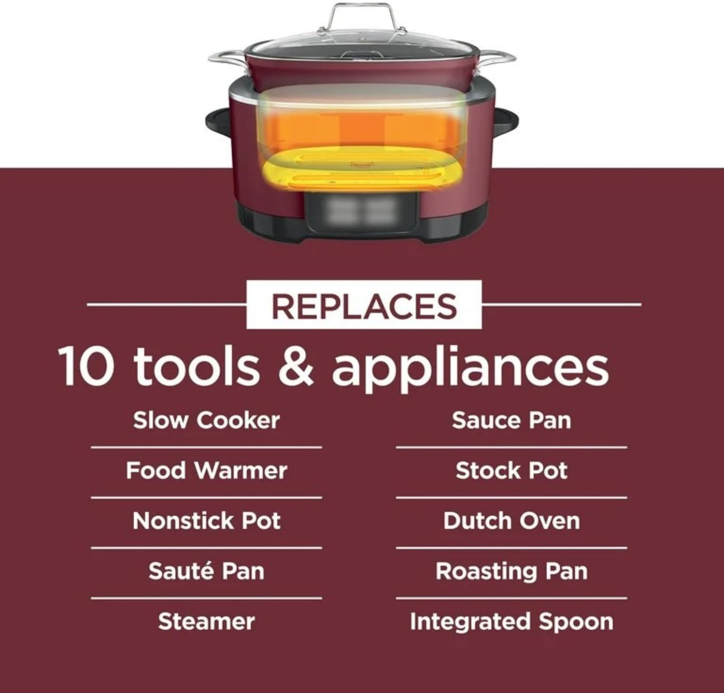 Foodi Possible Cooker, 8.5Qt 14-in-1 Multi-Cooker, Capacity Slow Cook Steam Sear Bake Roast Programmable 1400 Watt