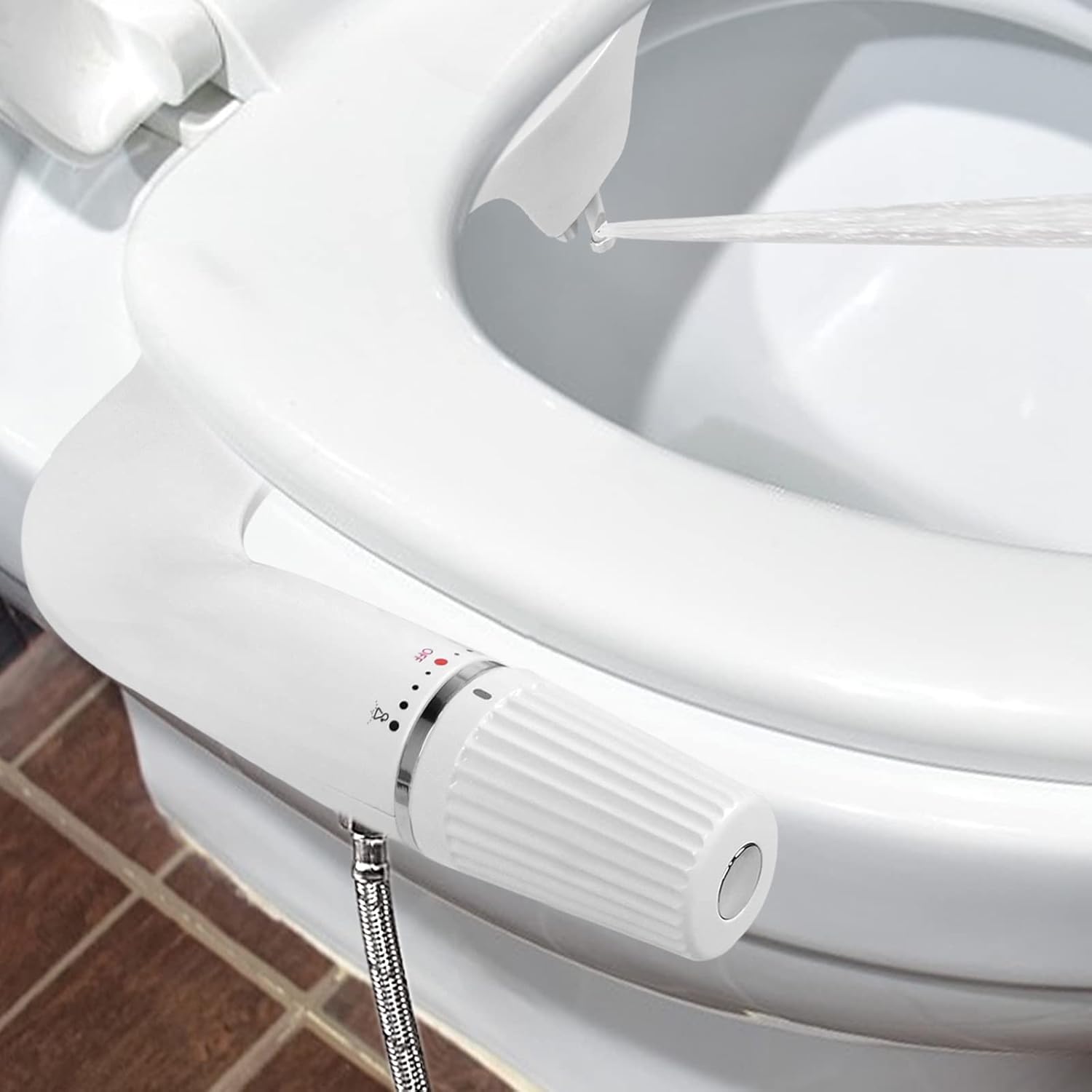 NAIZY Bidet Aufsatz ABS Ultra Slim BidetWCAufsatz mit Doppeldüse