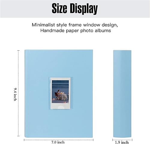 Miniatura 6 de Álbum de fotos hecho a mano con espacio de escritura para cámara Fujifilm Instax Mini, álbum de fotos de 2 x 3 pulgadas, álbum de fotos Polaroid