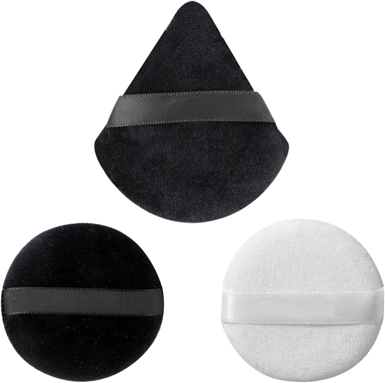 Wellehomi Makeup Powder Puffs,Triangle Velour Powder Puffs with 2pcs