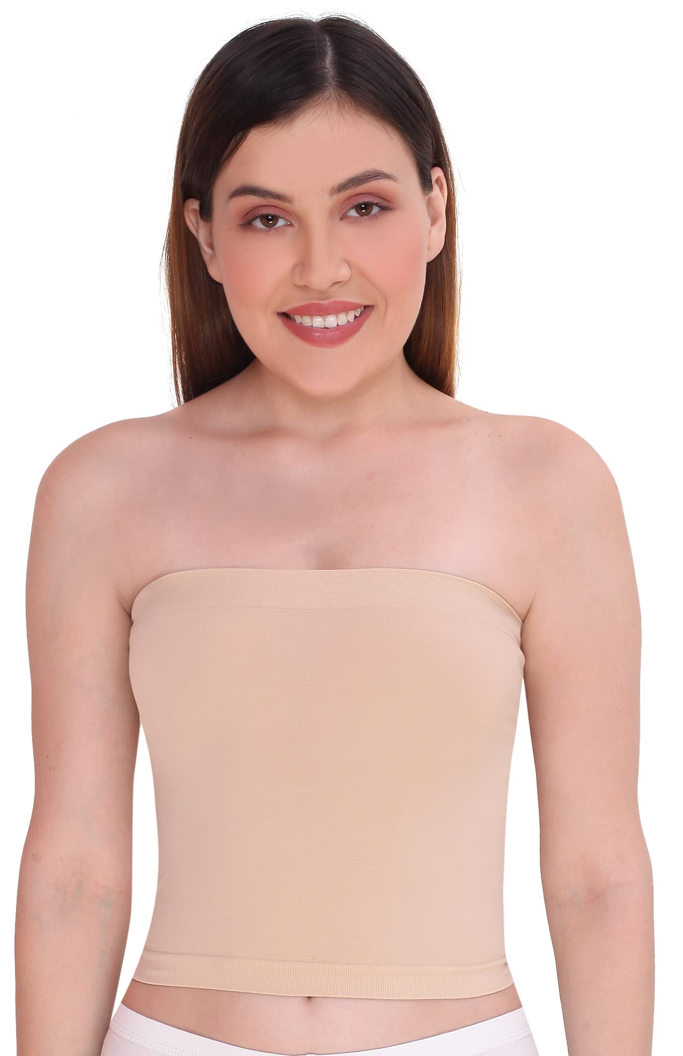 Women's Seamless Strapless Relaxed Fit Crop Top Tube Top Inner Camisole