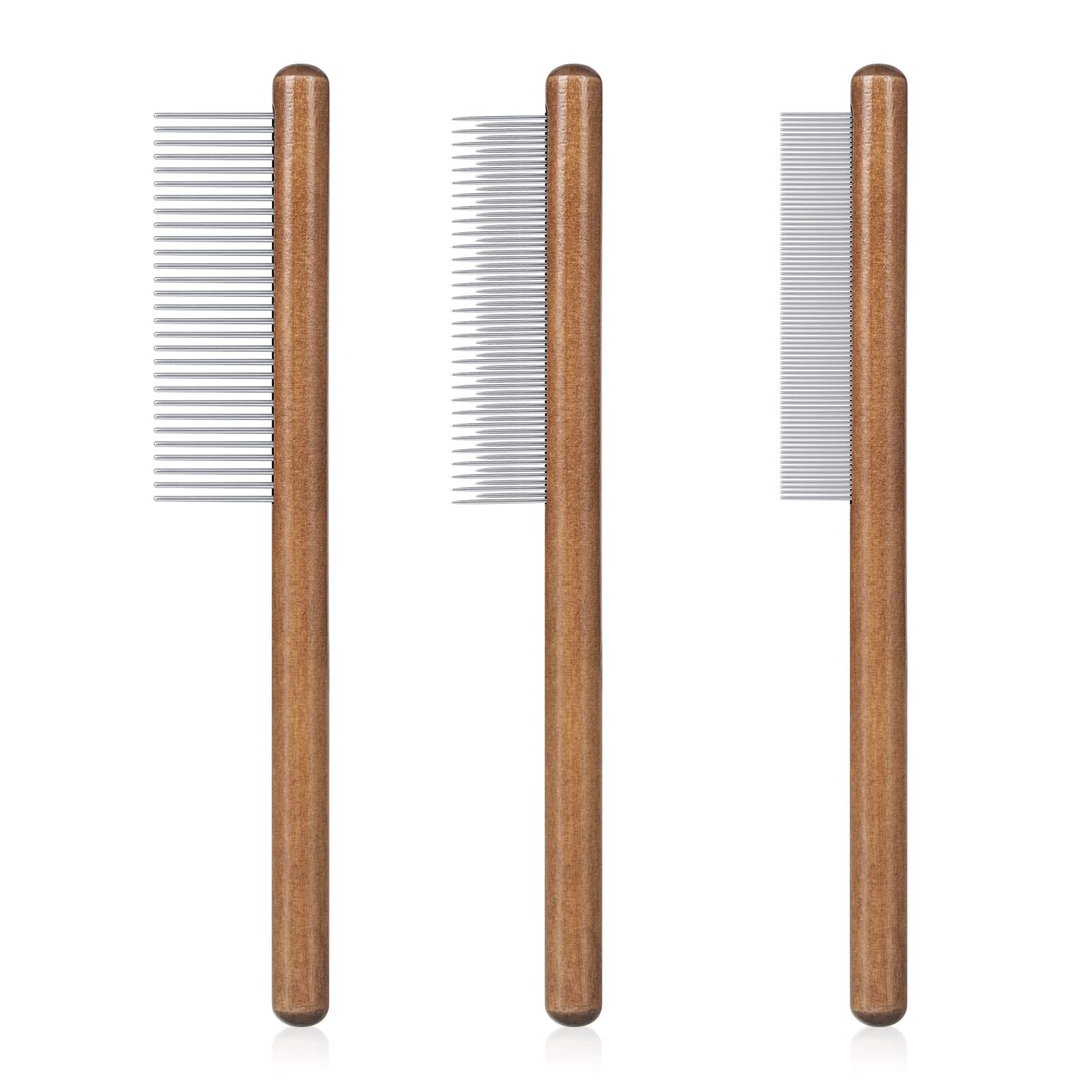 MAEXUS Cat Comb, Solid Wood Pet Comb for Cats, Flea Comb Rabbit Hair Comb, Remove Jumping