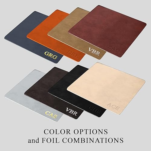 Miniatura 2 de Custom Leather Mousepad. Perfect Gift For Weddings, Anniversaries, Birthdays, And Special Occasions. Monogrammed Mousepad. Personalized Mousepad.