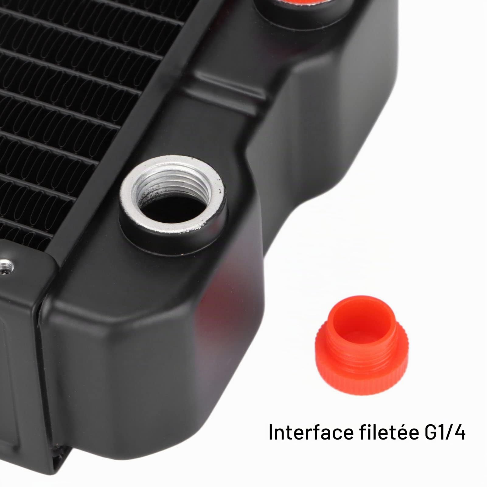 Refroidissement par Eau de Radiateur D'ordinateur pour Dissipateur de Chaleur CPU, Bouche de Pagode de 360 ​​mm Radiateur en Aluminium Refroidi à l'eau Dix Rangées de Tubes Dissipateu