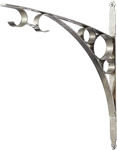 Miniatura 5 de Deco 79 Reloj de pared decorativo de metal de acero inoxidable, reloj de bolsillo estilo reloj de pared para el hogar, reloj de pared para