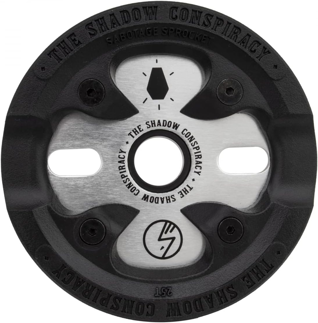 The Shadow Conspiracy Chainring 1-Piece 25T 1/8 Sabotage Polished Silver - 114-06256 25T