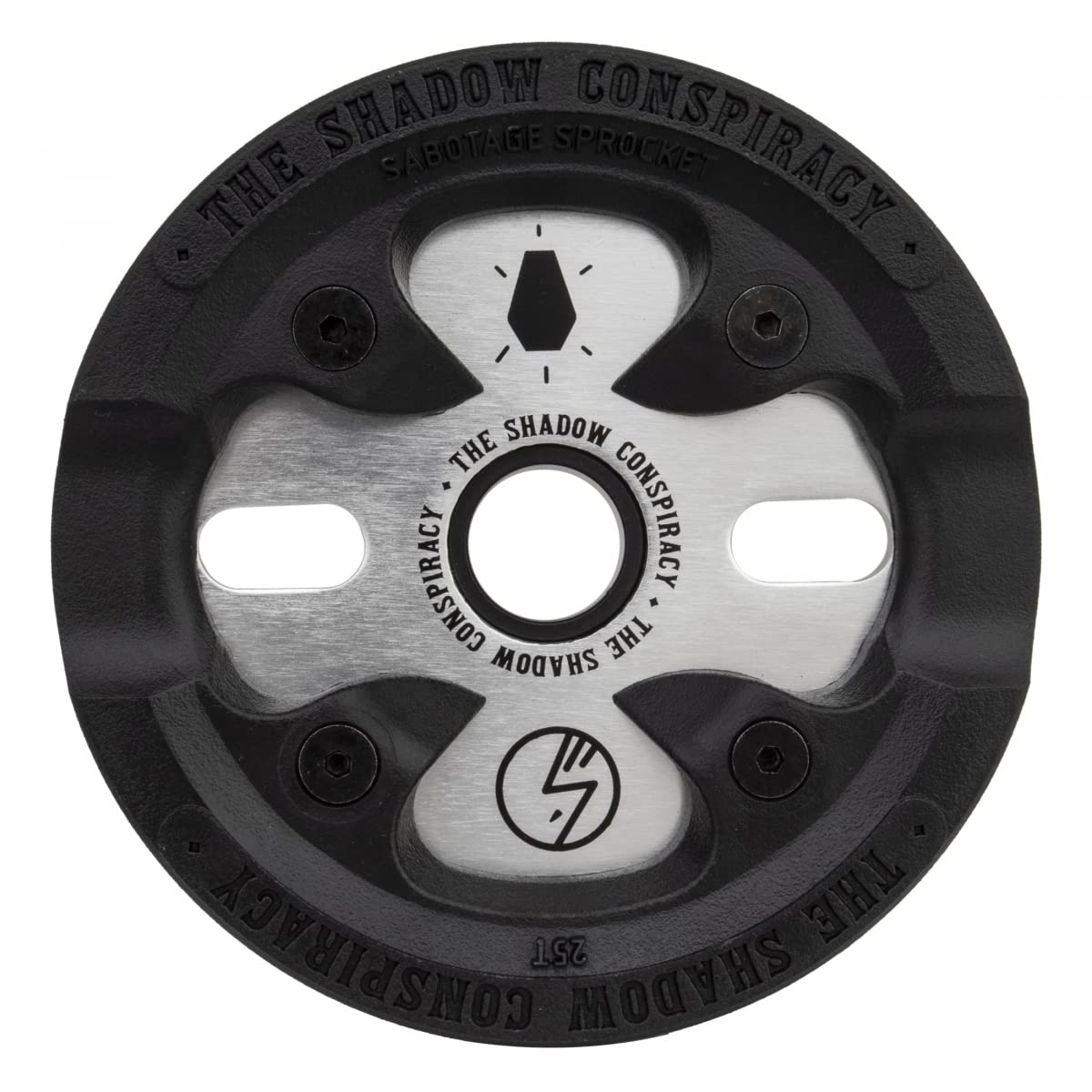 The Shadow Conspiracy Chainring 1-Piece 25T 1/8 Sabotage Polished Silver - 114-06256 25T